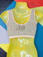 Beautiful Striped Sports Bra | Blouse