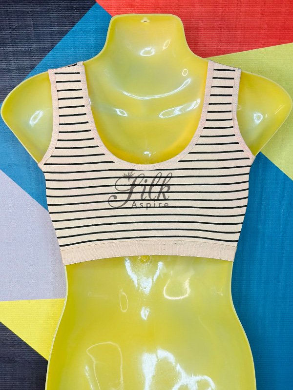 Beautiful Striped Sports Bra | Blouse