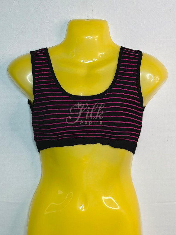 Beautiful Striped Sports Bra | Blouse