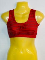 Beautiful Striped Sports Bra | Blouse