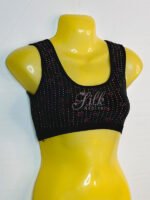 Blouse Heart Pattern Bra with Scoop Neck