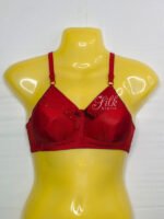 Elegant Red Lace Bra – Comfortable Support with Feminine Design