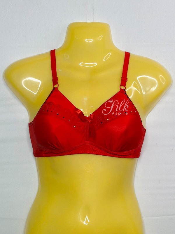 Elegant Red Lace Bra – Comfortable Support with Feminine Design