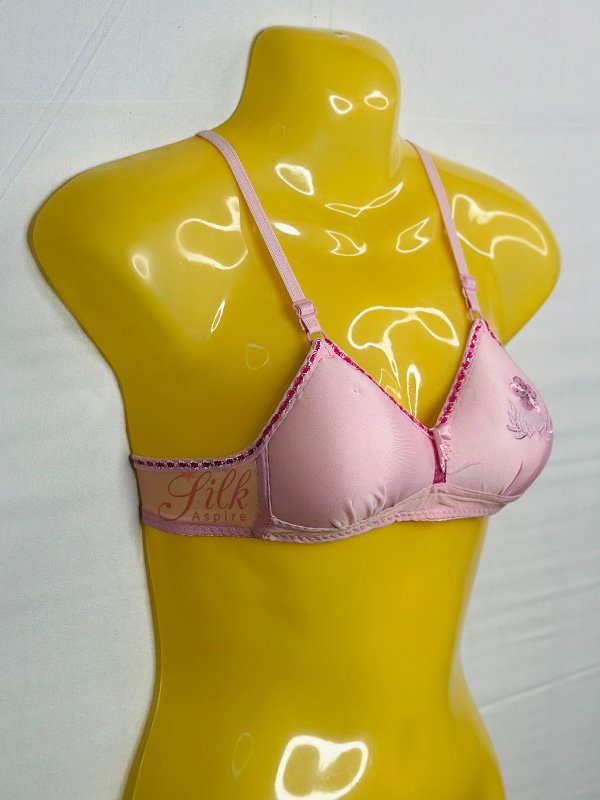 Embroidered Soft Cup Bra with Adjustable Straps