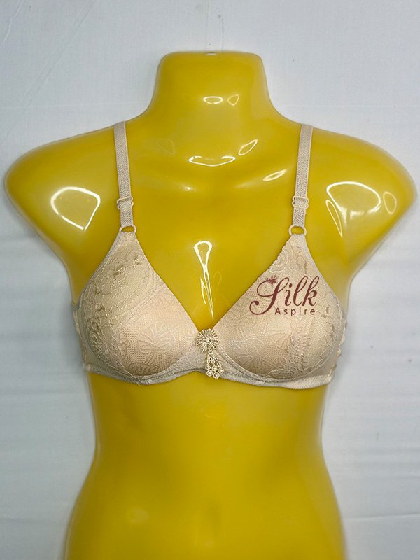 Padded Full Coverage Bra with Lace Detail