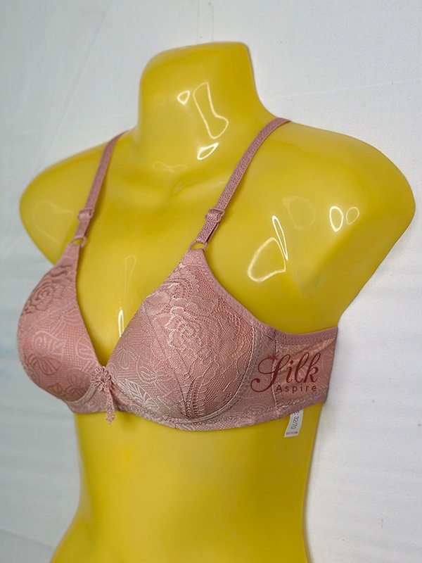 Padded Full Coverage Bra with Lace Detail