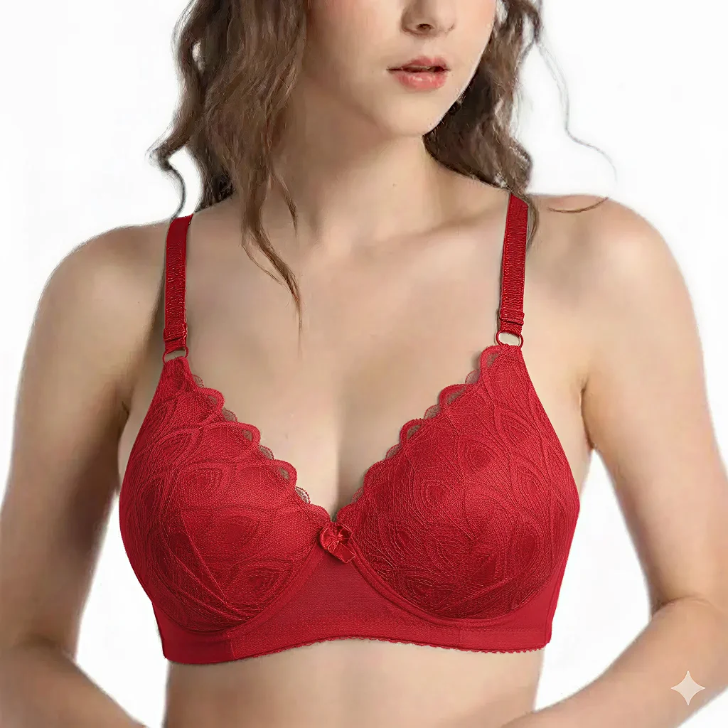 Elegant Lace soft padded Bra with Adjustable Straps