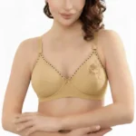 Embroidered Soft Cup Bra with Adjustable Straps