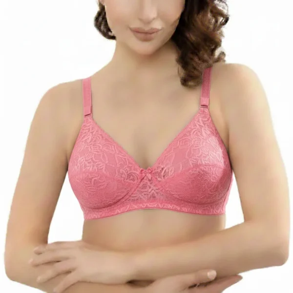 Padded Full Coverage Bra with Lace Detail