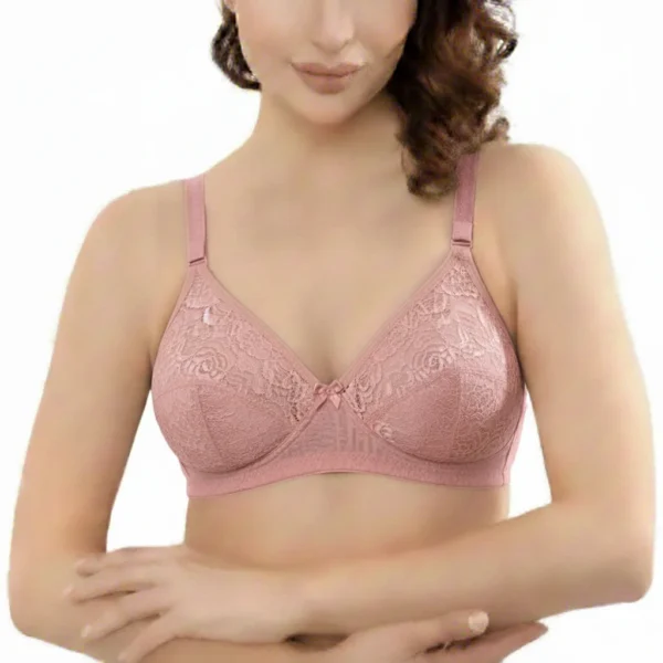 Padded Full Coverage Bra with Lace Detail