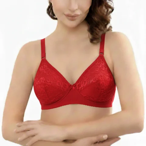 Padded Full Coverage Bra with Lace Detail