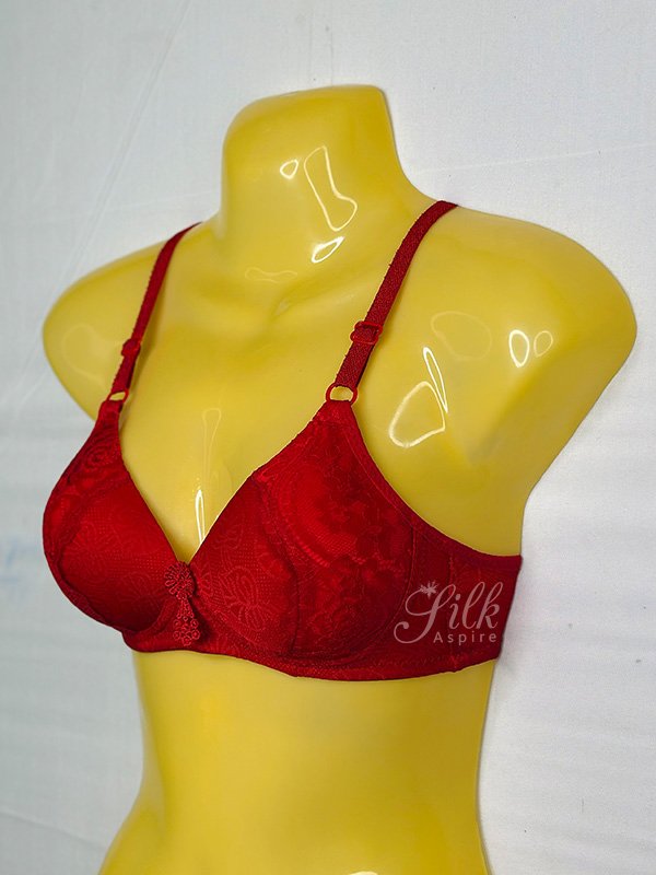 Padded Full Coverage Bra with Lace Detail