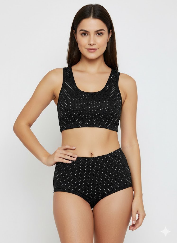 Lightweight Dotted Bra Set  | underwear | Silky Stuff