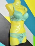 Size Booster | Double Padded | Bridal Set Bra and Panty Color Aqua Green