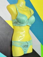Size Booster | Double Padded | Bridal Set Bra and Panty Color Aqua Green