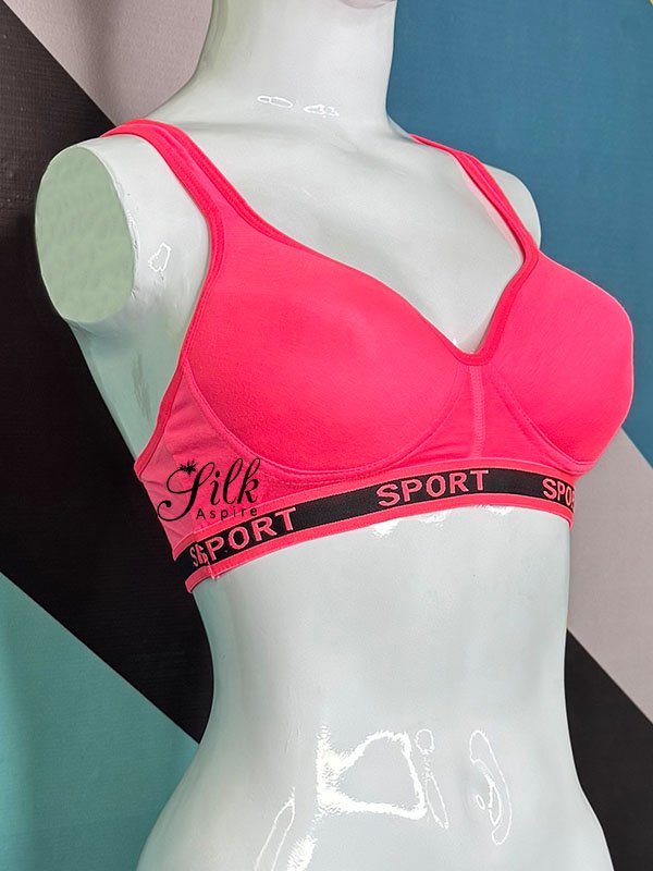 Sporty Comfort Bra with Cross-Back Design