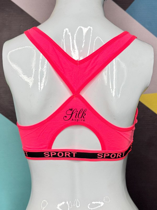 Sporty Comfort Bra with Cross-Back Design