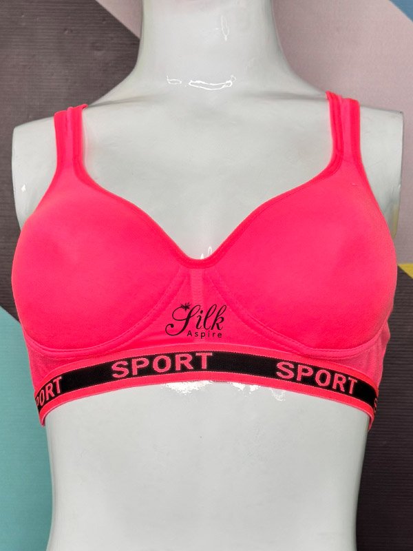 Sporty Comfort Bra with Cross-Back Design