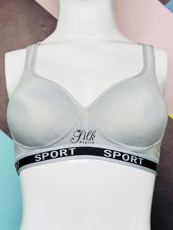 Sporty Comfort Bra with Cross-Back Design