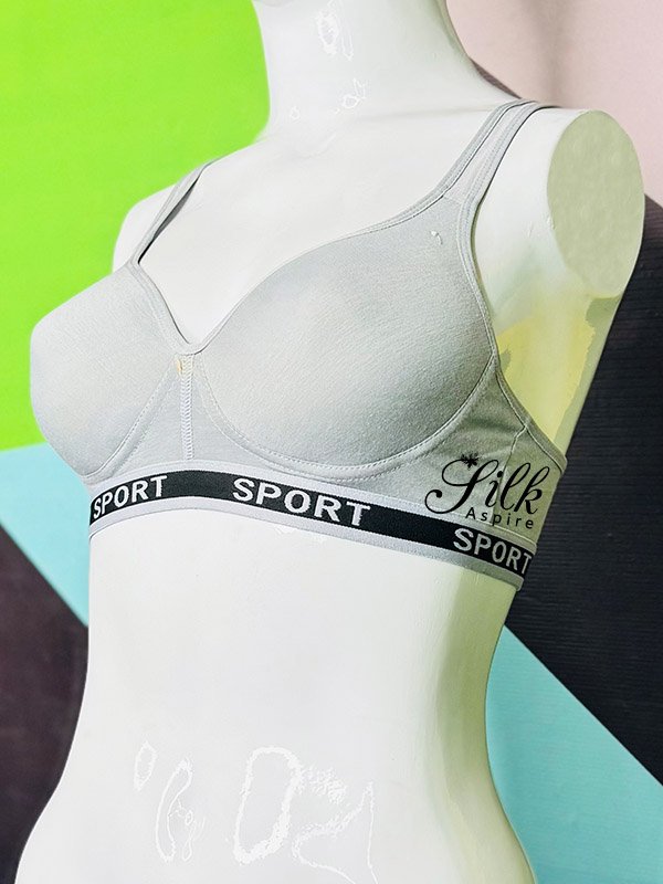 Sporty Comfort Bra with Cross-Back Design