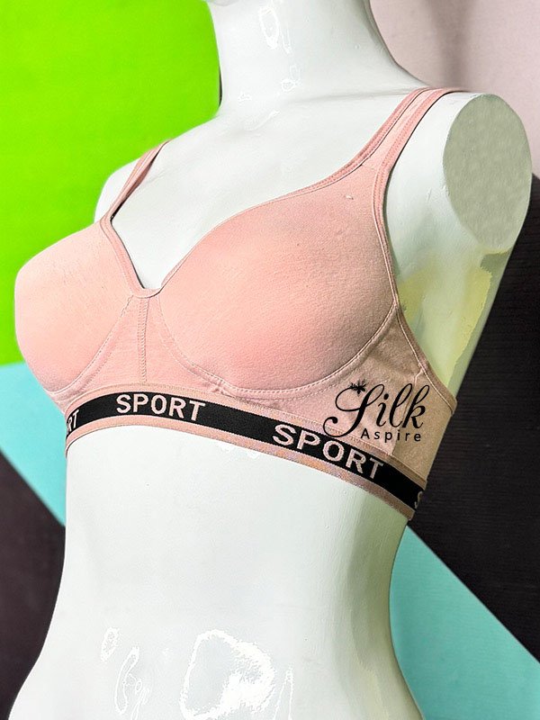 Sporty Comfort Bra with Cross-Back Design