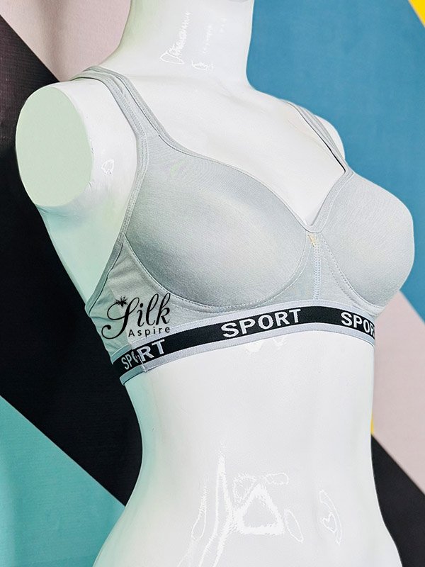 Sporty Comfort Bra with Cross-Back Design