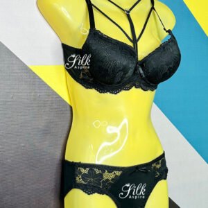 Bridal Size Booster | Double-Padded Strappy Lace Bra and Panty Set