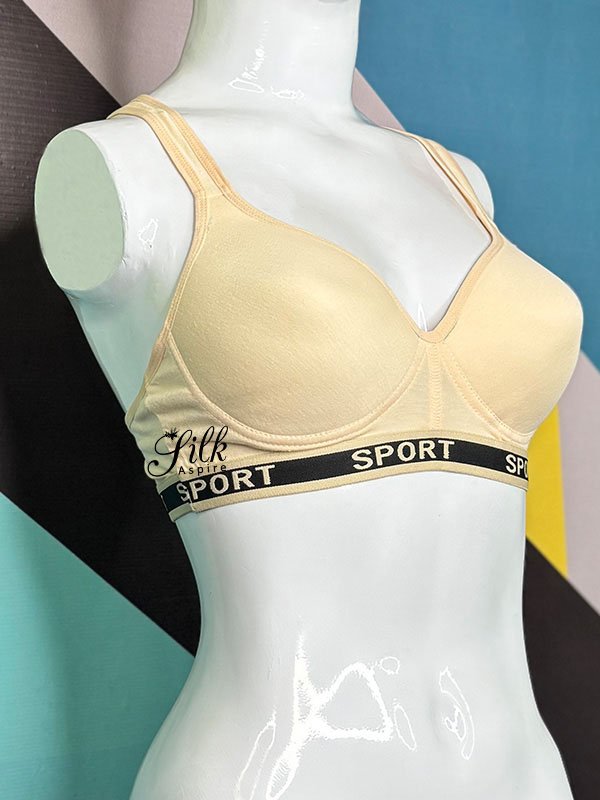 Sporty Comfort Bra with Cross-Back Design