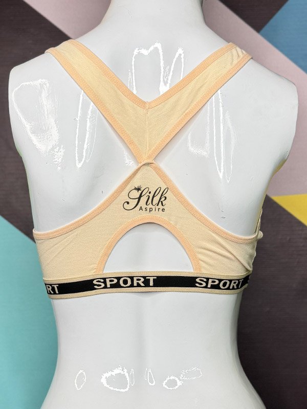 Sporty Comfort Bra with Cross-Back Design