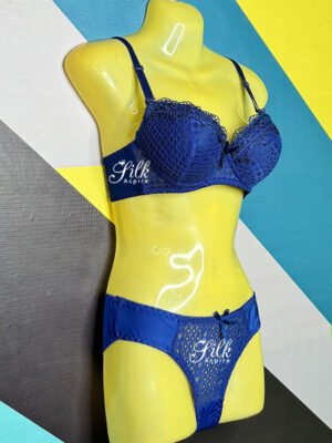 Size Booster | Double Padded | Bridal Set Bra and Panty Color Blue