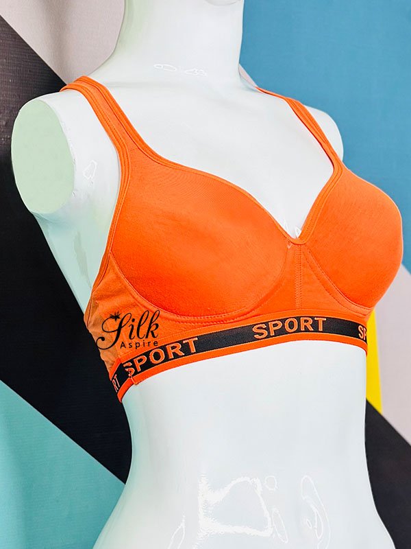 Sporty Comfort Bra with Cross-Back Design