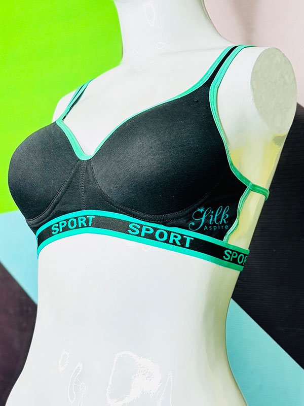 Embroidered Back Women's Sports Bra. | Padded Bra