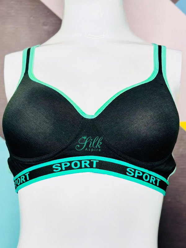 Embroidered Back Women's Sports Bra. | Padded Bra