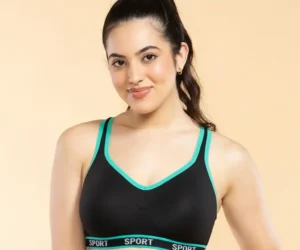 Embroidered Back Women's Sports Bra. | Padded Bra