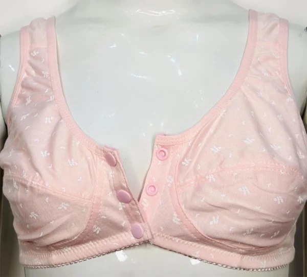 Button-Front Soft Cotton Comfort Bra – Multi-Color & Print Collection