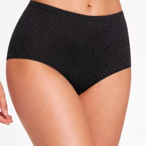 Women’s High-Waist Polka Dot Cotton Briefs – Soft, Comfortable Everyday Underwear