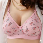 Blush Rose Floral Comfort Bra – Soft Wire-Free Everyday Support