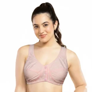 Button-Front Soft Cotton Comfort Bra – Multi-Color & Print Collection