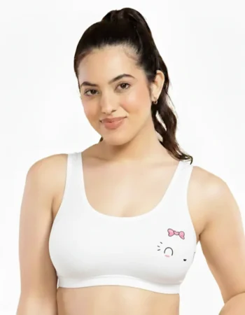 Seamless Comfort Women’s Light Support Sports Bra – Soft Stretch Lounge & Workout Bralette