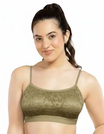 Floral Lace Padded Bralette – Soft Support Everyday Bra