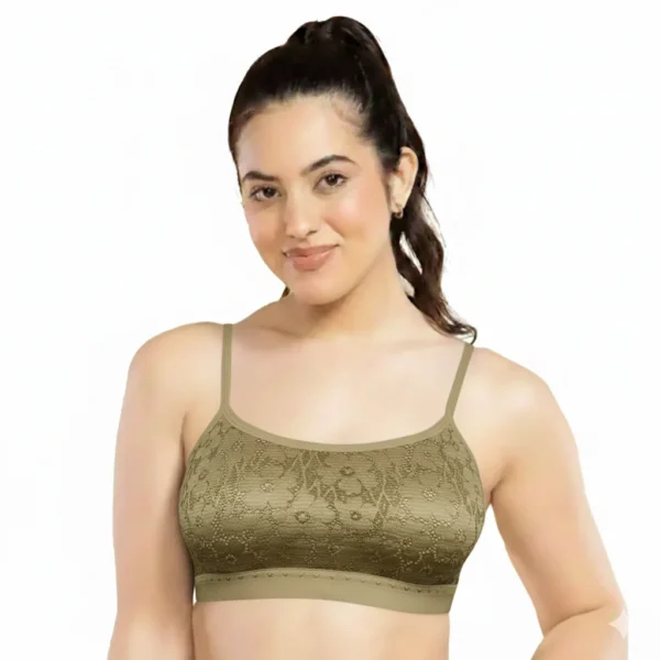 Floral Lace Padded Bralette – Soft Support Everyday Bra