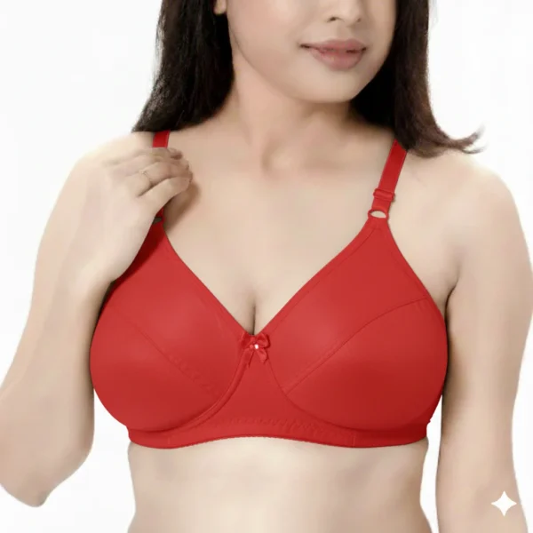 Everyday Elegance Women’s Full Coverage Non-Padded Bra – Soft Support with Floral Lace Finish