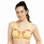 Women’s Seamless Floral Print Sports Bra – Wire-Free Comfort Bralette for Daily Wear & Light Workouts