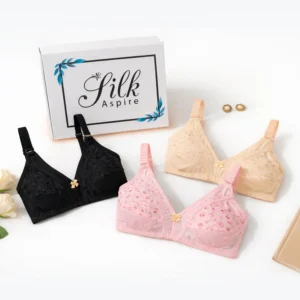 Pack of 3 - IFG Comfort Bra Everyday – Black, Skin & Pink